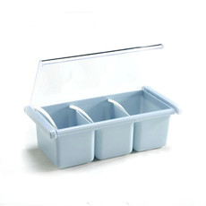茶花 塑料调味盒厨房用品三组方便调味瓶罐调料盒2532