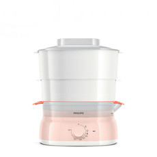 飞利浦电蒸锅HD9103粉色多功能家用蒸汽锅电蒸锅大容量双层煮蛋器