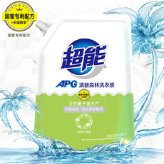 超能新品APG清新森林洗衣液1.08kg+200g瓶家庭装