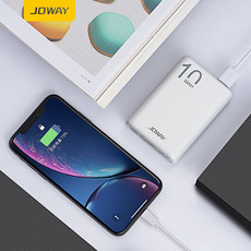 乔威(JOWAY) 10000毫安充电宝超薄小巧快充大容量移动电源迷你超小 双USB输出苹果安卓手机