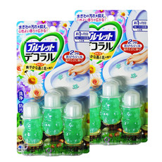 小林制药（KOBAYASHI） 洁厕灵 凝胶花瓣 厕所清洁剂 日本进口1瓶/7.5gX6瓶 森林花香
