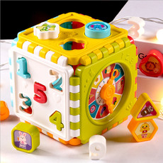 早教形状配对六面屋六面体益智玩具1-2-3岁宝宝积木屋